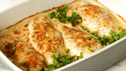 Tojásos csirkemell tepsiben