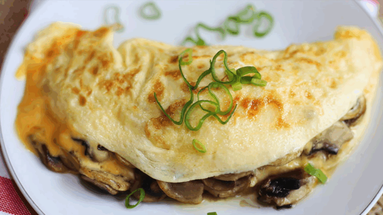 Gombás tojásos omlett